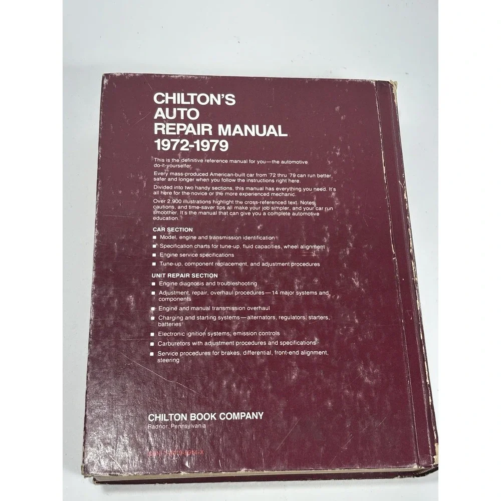Chilton's Auto Repair Manual 1972-1979